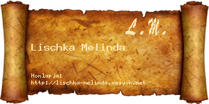 Lischka Melinda névjegykártya